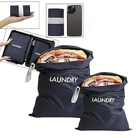 Grand sac à linge de voyage lavable en machine, sac de rangement pour vêtements sales pouvant contenir quatre charges, convient au panier à linge ou à la poube