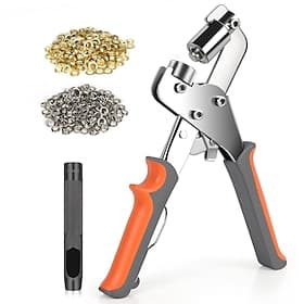 Hochleistungs-Werkzeugsatz für professionelle Ösen, 3/8 Zoll 10 mm Hand-Ösensatz, DIY-Handlocher-Ösensatz mit 200/500 Ösenschnallen, Installationswerkzeuge für