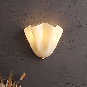 Flower Wall Lamp French Retro Wabi-Sabi Style Stained Glass Art Living Room Bedside Lamp Wall Lamp E26/E272 110-240V