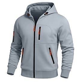 Men's Hoodie Full Zip Hoodie Fleece Hoodie Tactical Hoodie Black White Army Green Burgundy Navy Blue Hooded Plain Zipper Sports Outdoor Casual Daily Streetwea