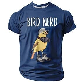 Mens Bird Nerd Short Sleeve Graphic T-Shirt - Funny Birdwatching Hobby Tee