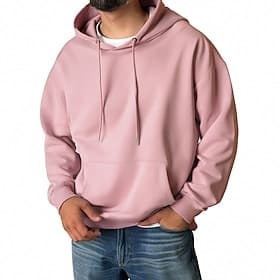 Men's Hoodie Light Green Hooded Plain Pocket Daily Sports  Outdoor Holiday Polyester Streetwear Basic Casual Spring Fall Clothing Apparel Hoodies Sweatshirts