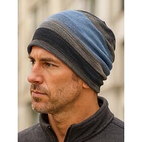 Men's Multifunctional Beanie Hat and Neck Warmer, Soft Knit Winter Scarf Cap for Outdoor Sports, Travel and Casual Wear