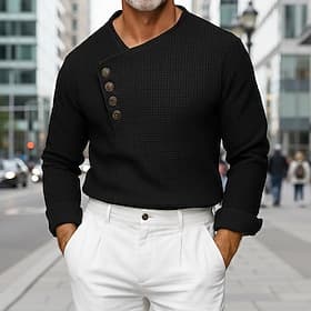 Homme Chemise Chemise gaufrée Chemise habillée Chemise Décontractée Chemise de Bal Uni Occasionnel Mariage Noir Blanche bleu marine Violet manche longue Asymét