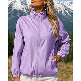 Women's Outdoor Jacket Hiking Jacket Outdoor Waterproof Windproof Lightweight Breathable Hiking Outfits Hiking Clothes Spring Autumn / Fall Jacket Hunting Clim