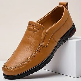 Herren-Slipper aus Kunstleder, lässig, bequem, für Autofahrer – leicht, für Geschäftsreisen und den Alltag