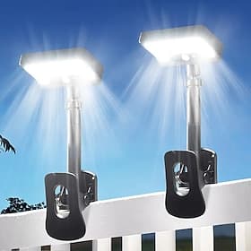 Solar Outdoor Wall Light IP65 Waterproof 600 Lumens Outdoor Solar Light Easy Clip-On Installation 3 Modes for Gardens Garages Fences and Patios Solar Outdoor W
