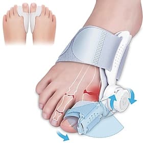 Bunion Corrector for Women Men Adjustable Hallux Valgus Splint with Knob, Toe Separator Straightener, Orthopedic Brace for Day Night Use