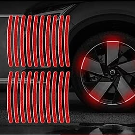 20pcs Reflective Wheel Rim Stickers – Glow in The Dark Safety Decals for Cars, Motorcycles  Bicycles