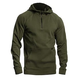 Men's Hoodie Quarter Zip Hoodie Black Army Green Navy Blue Dark Gray Hooded Plain Pocket Sports  Outdoor Daily Holiday Polyester Streetwear Basic Casual Fall W