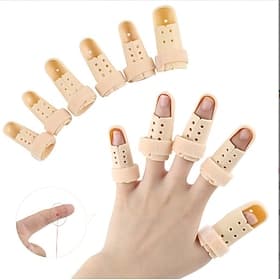 5 Pack Finger Splint Support Brace, PE Finger Protector Sleeve for Basketball, Finger Immobilizer Guard for Injury Recovery Sports Protection