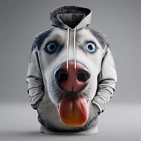 Men's Animal Optical Illusion Hoodie Sweatshirt Fashion Cool 3D Long Sleeve Crew Neck Home Party Streetwear Blue White Brown Green Drawstring Fall Winter Desig