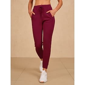 Women's Golf Pants Dark Grey Black White Pants / Trousers Ladies Golf Attire Clothes Outfits Wear Apparel