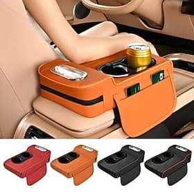 New Car Central Console Armrest Cushion With 2 Cup Holder Armrest Heightening Pad 4 In 1 Auto Amrest Pillow Cover Pad Armrest Box for All Seasons