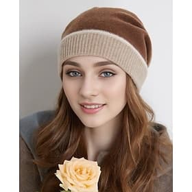 Women's Slouchy Beanie Hat Warm Winter Hat Daily Holiday Patchwork Knit Simple Casual Warm Comfortable 1 PC