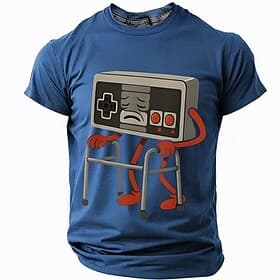 Funny Retro Gaming Controller Walker T-Shirt Mens Graphic Short Sleeve