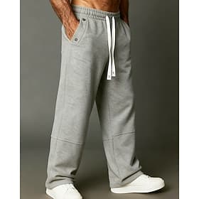 Homme Joggings Pantalons Pantalon de survêtement droit Cordon de serrage Avec Poches Taille Élastique Uni Confort Sport en Plein Air Quotidien Mode Occasionnel thumbnail 4
