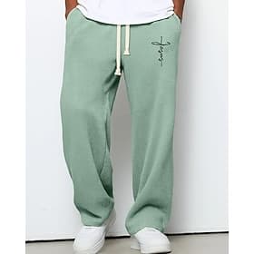 Homme Joggings Pantalons Pantalon de survêtement droit Pantalon gaufré Cordon de serrage Avec Poches Taille Élastique Drapeau national Confort Quotidien Sport