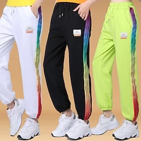 Women's Cuffed Sweatpants sport pants Baggy with Pockets High Waist Bottoms Gym Athleisure Workout Spring Fall Cotton Gym Workout Track Regular Fit Sportswear