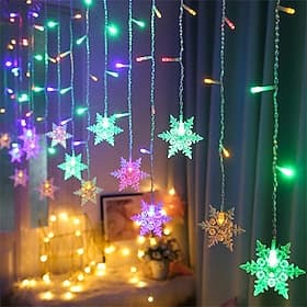 1 Pc 3.5m  Lights Butterfly Snowflake LED Fairy String Strip LIGHT Festival Holiday Icicle Curtain LIGHTS  WEDDING Lamps AC 110V/220V EU/US/UK/AU Plug