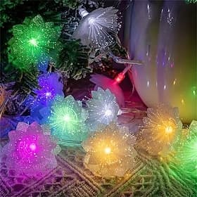 Fiber Optic Flower String Lights with Starry Sky Lights 3m 20LEDs Wedding  Party Decoration Fairy Lights for Bedroom Balcony Garden  Tree Decoration