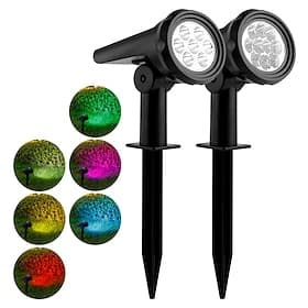 Solar Garden Spotlight Outdoor Waterproof Floodlights 7/10LEDs Garden Tree and Plant Landscape Lights Park Garage Yard Pathway Lighting