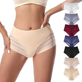 Women's Panties Elastic WaistNightwearNylon Outdoor Vacation Home Solid Colored Fashion Cute Black Khaki Beige Spring  Summer Fall  Winter