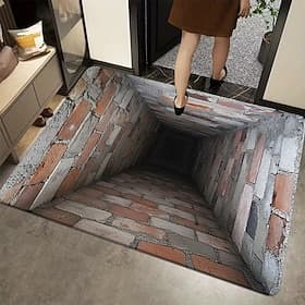 3D Optical Illusion Doormat Visual Trap Floor Mat Non Slip for Doorway Entryway Bathroom Kitchen Indoor Outdoor Diatomaceous Earth Quick Dry Absorbent 20 x 31