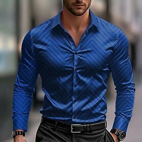 Herren Geometrisches Muster Abstrakte Kunst Hemd Satinhemd Kleidhemd Langarm Business-Casual Urlaub Alltagskleidung Sommer Frühling Herbst Umlegekragen 3D-Druc