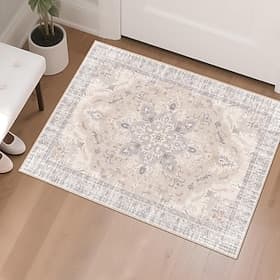 Doormat Moroccan Bohemian Entryway Rug Non Slip Durable Dirt Resistant Floor Mat Stylish Boho Pattern for Front Door Indoor Hallway Home Decor