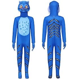Korean Idol Inspired Pop Star Blue Tiger Costume Bodysuits Music  Stage Icons Carnival Costume Virtual Idol for Boys' Girls' Kid's Halloween Carnival Book Week