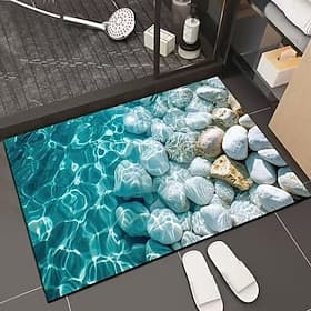 3D-Optische Illusion Fußmatte Visuelle Falle Fußmatte Rutschfest Wasserabsorbierend für Badezimmer Dusche Eingangsbereich Innen Außen Diatomaceous Earth Schnel