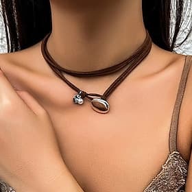 1PC Necklace Layered Necklace For Women's Street Gift Daily Alloy Classic