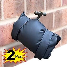 2 Pack Outdoor Faucet Covers for Winter Freeze Protection, Removable Insulated Tap Protectors, Easy-to-Install Winter Faucet Warmers, Durable Weather-Resistant