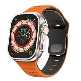 Sport Band Sport Loop Compatible with Apple Watch band 38mm 40mm 41mm 42mm 44mm 45mm 49mm Multilayer Two Tone Luxury Silicone Strap Replacement Wristband for i