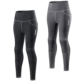 WOSAWE Spring/Summer Knight Pants Women's High Waist Hip Lifting Pants Motorcycle Yoga Sports Detachable CE Protective Riding Pants MD127/ME322