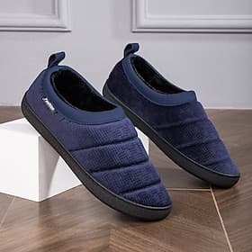 Men's Padded Slip-On Slippers - Soft Lining and Cushioned Comfort for Indoor Use, Great for Lounging and Home Comfort