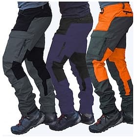 Men's Cargo Pants Cargo Trousers Combat Trousers Hiking Pants Buttons Multi Pocket Elastic Cuff Color Block Comfort Quick Dry Casual Daily Holiday Sports Fashi
