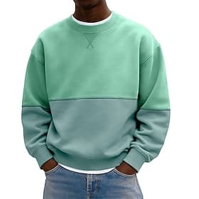 Men's Sweatshirt Pullover Hoodie Sweatshirt Pullover Blue Pink Navy Blue Green Gray Crew Neck Plain Patchwork Color Block Sports  Outdoor Casual Daily Streetwe