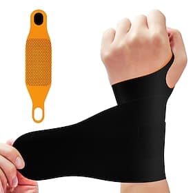 Adjustable Wrist Brace  Wrist Protector for Carpal Tunnel, Arthritis  Tendonitis  Wrist Pain Relief, Breathable Moisture-Wicking Fabric with Durable hook-and-l