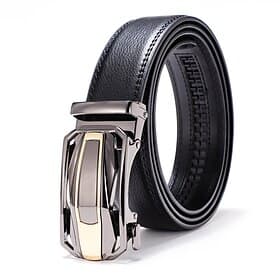 Men's Genuine Leather Belt Belt Dress Belt Automatic Buckle Quick-Release Dermis Alloy Vintage Business Classic Durable Plain Blue Black Outdoor Daily Waist Be