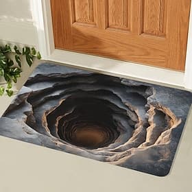 Visual Design Doormat Visual Trap Floor Mat Non Slip for Doorway Entryway Bathroom Hallway Indoor Outdoor Diatomaceous Earth Quick Dry Absorbent 20 x 31 inch