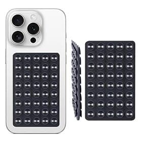 Silicone-Coated Double-Sided Adhesive Phone Holder Hands-Free Strong Adhesion Selfie  Video Stand Compatible with iPhone Accessories Ultra-Thin Minimalist Phon