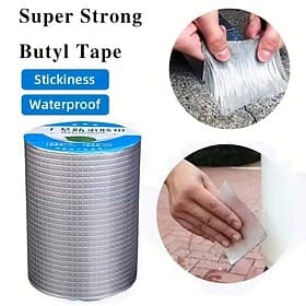 5m Butyl Waterproof Sealant Tape for Leak Prevention, Multi-Purpose Repair of Windows and Metal Roofs, Suitable for Roofing, Wall Cracks, Flashing, Drainage Gu