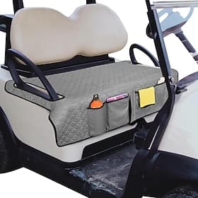 Golf Cart Seat Covers, Universal Golf Cart Seat Towel Blanket with 4 Front Pockets  Nonskid Bottom Fits for EZGO, Yamaha, Club Car and More 2 Person Seats Golf