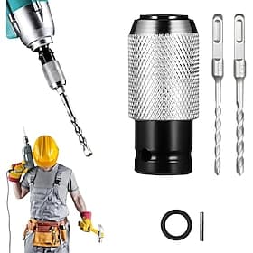 Portable Rotary Hammer Adapter Tool Set with 2/3/4 Impact Drill Bits - Electric Wrench Conversion Head, Anti-Corrosion  Anti-Rust, Ideal for Home, Renovation,