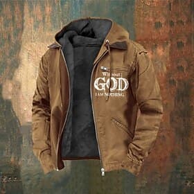 Men's Full Zip Hoodie Fleece Jacket Fleece Hoodie Black Army Green Navy Blue Brown Coffee Hooded Letter Zipper Pocket Casual Daily Going out Polyester Streetwe