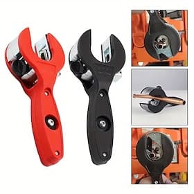 Professional-Grade Ratchet Pipe Cutter - Heavy-Duty Polished Steel Construction, Ergonomic Non-Slip Grip, 1/4 Hex Drive for Copper, Aluminum, Iron, Stainless S