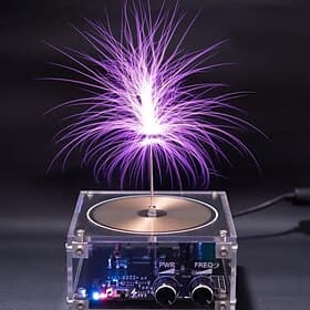 Music Solid State Coil Artificial Lightning Arc Plasma Loudspeaker Experiment Science Desktop Mode
