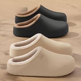 Eva waterdichte katoenen pantoffels winter binnenhuis dames heren warme pluche antislip huispantoffels